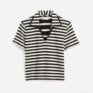 Madewell Crochet-Knit V-Neck Sweater Tee 3x